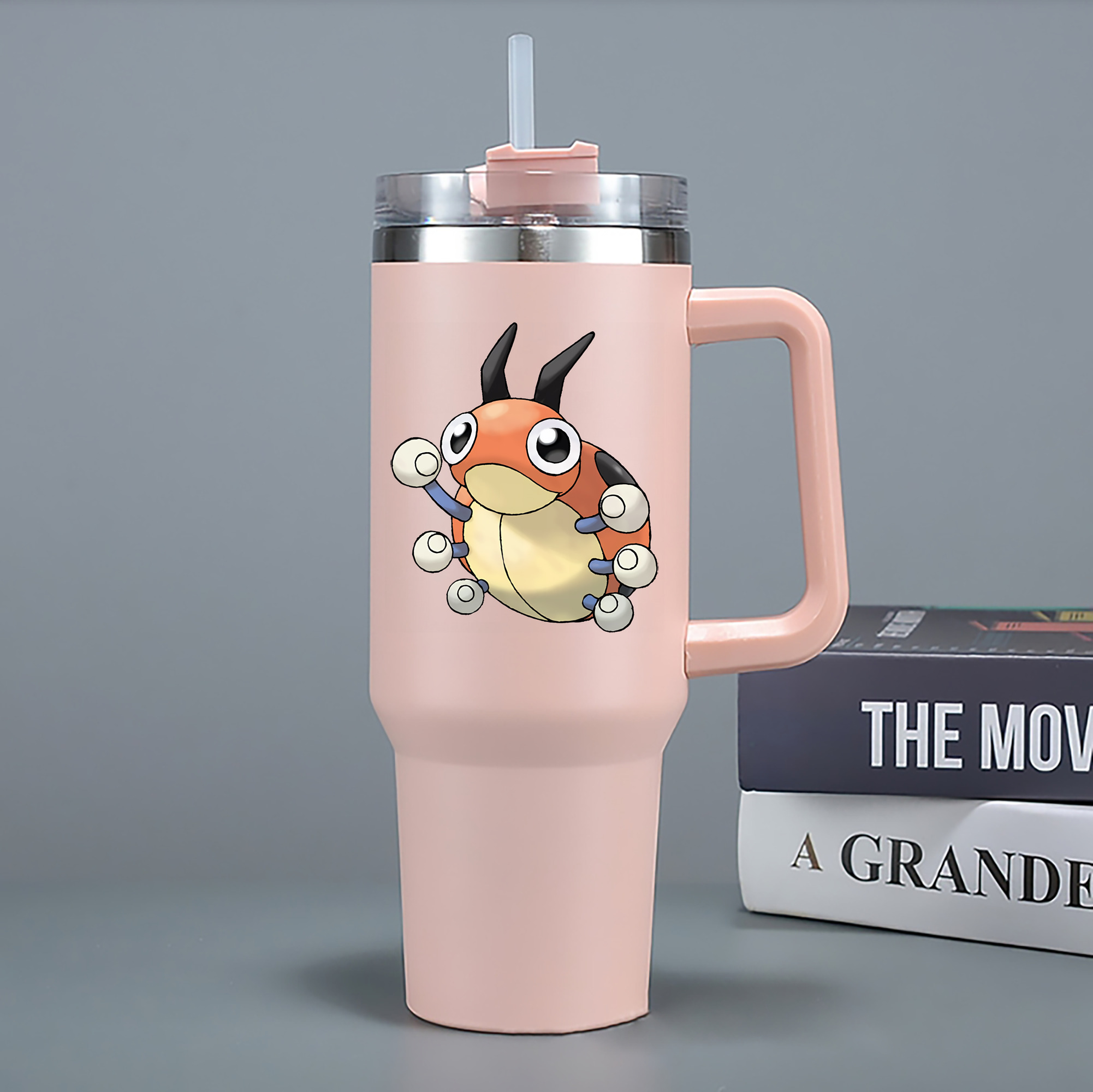 （画像用） ポケットモンスター Pokémon 1200mL車用タンブラー - クリスタルステッカー（プラスチックストロー付き）